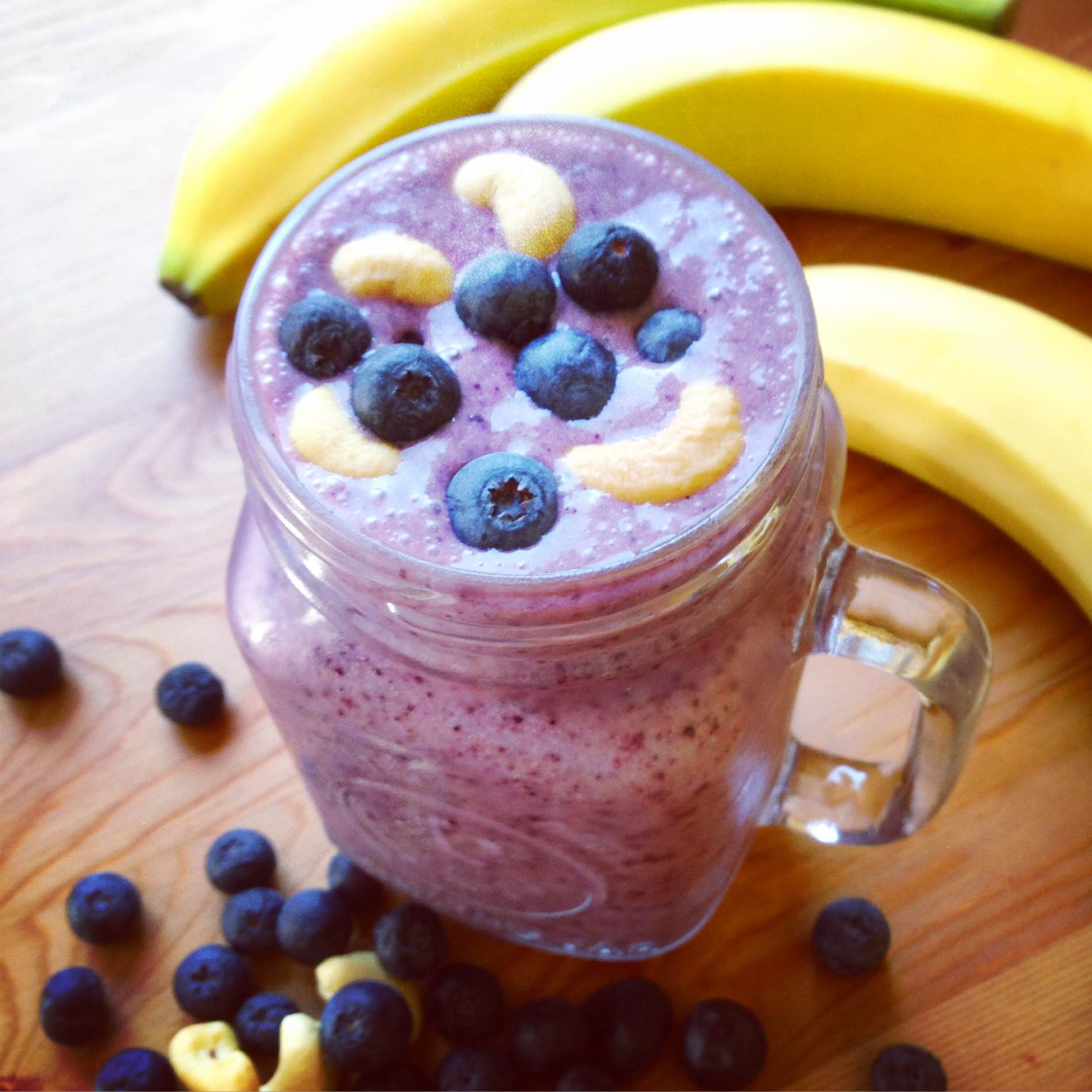Raw Blueberry Cheesecake Cashew Smoothie   The Dish On Healthy