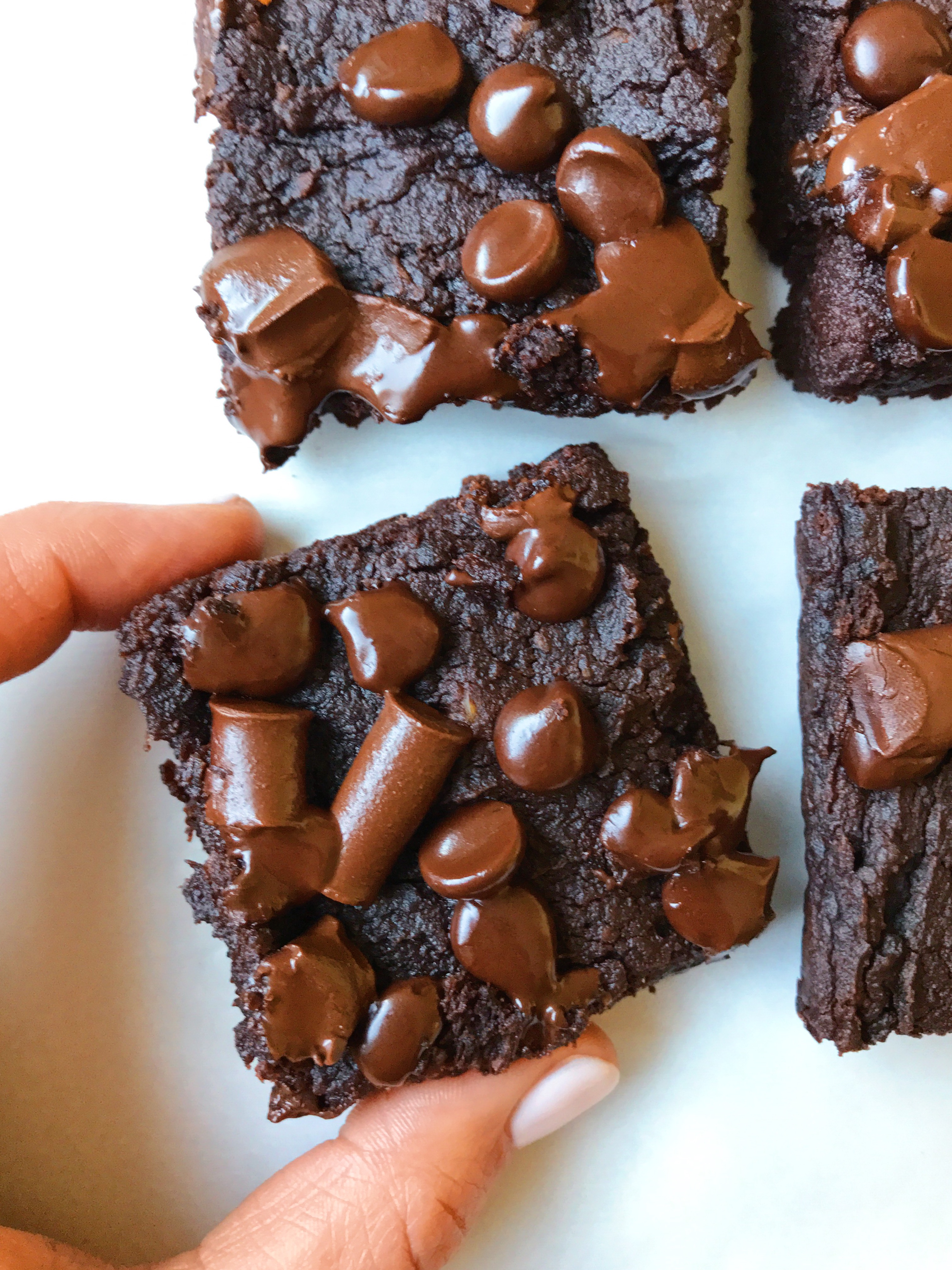 Flourless Chocolate Chickpea Brownies - The Dish On Healthy