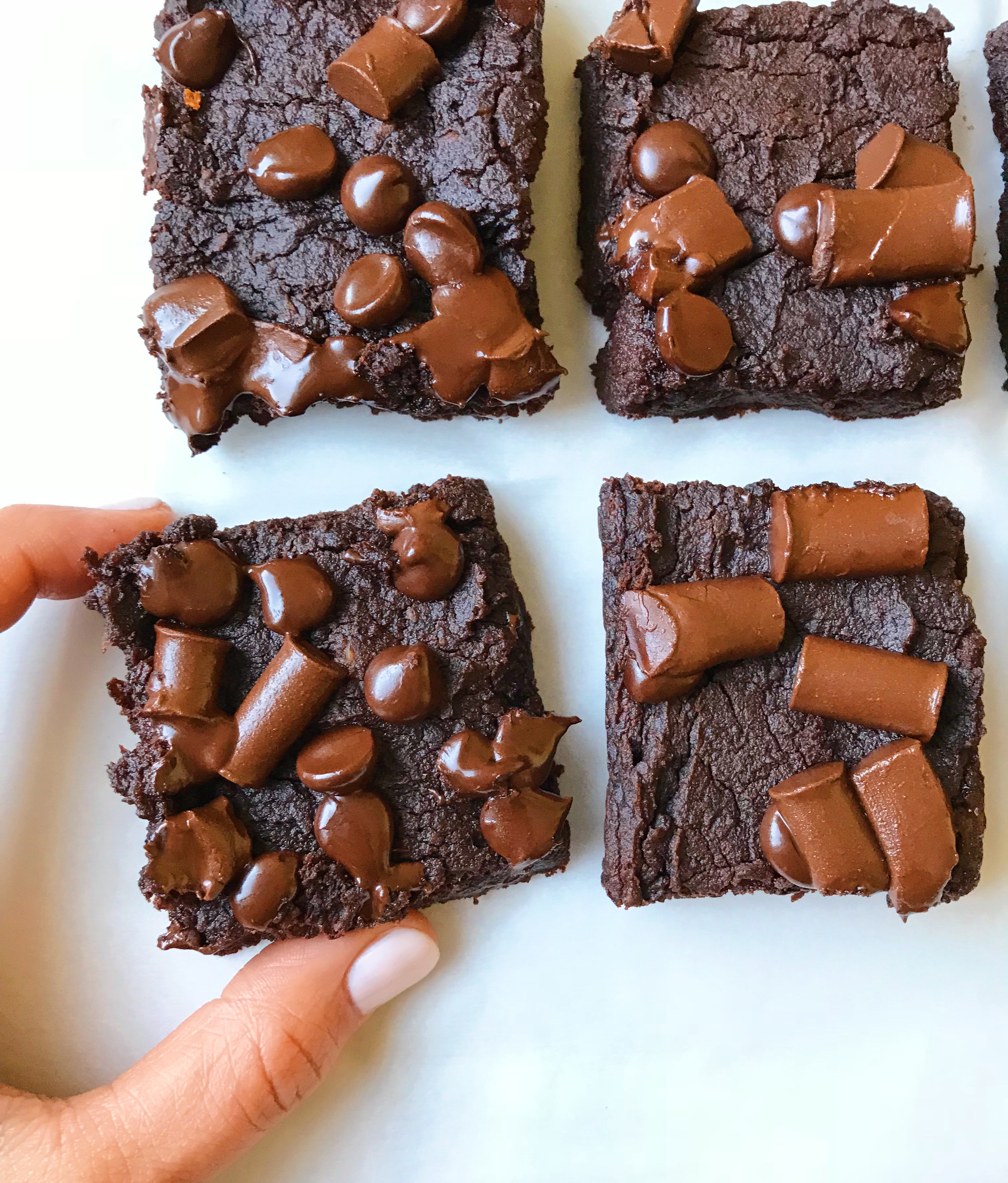 Flourless Chocolate Chickpea Brownies - The Dish On Healthy