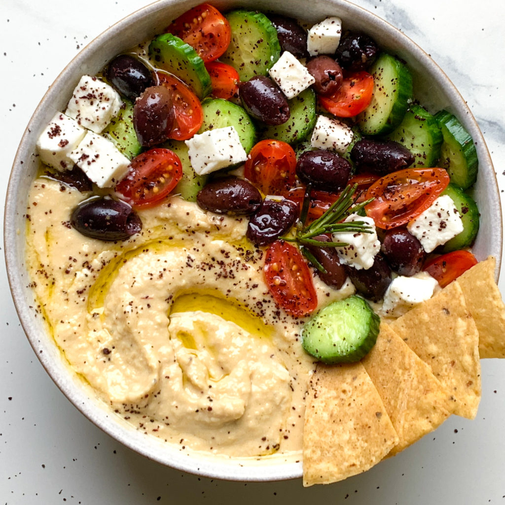 Greek Salad Hummus - The Dish On Healthy