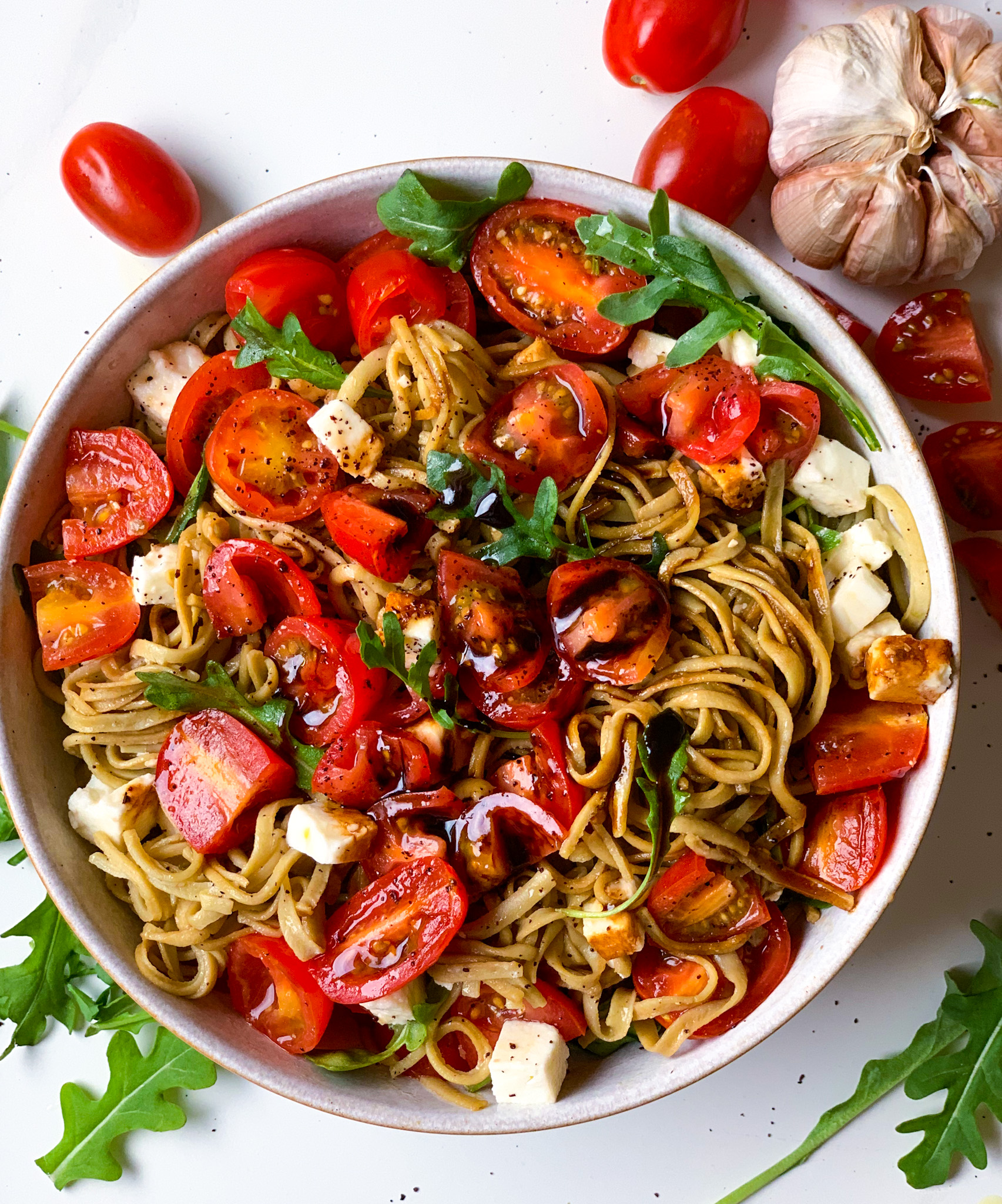 Spaghetti Aglio E Olio With Balsamic - The Dish On Healthy