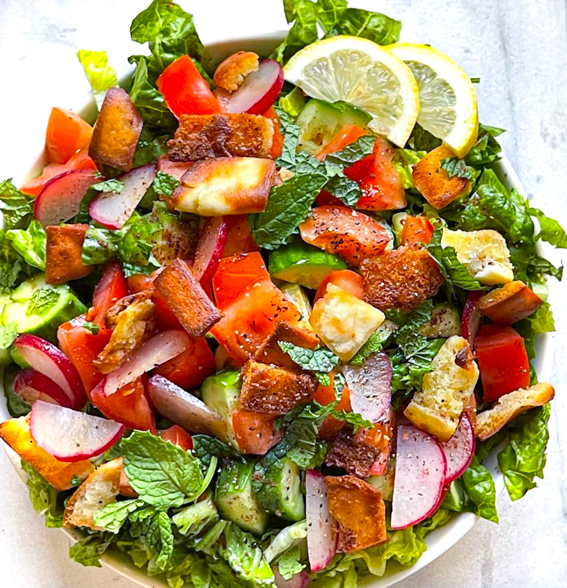 Classic Fattoush Salad - The Dish On Healthy